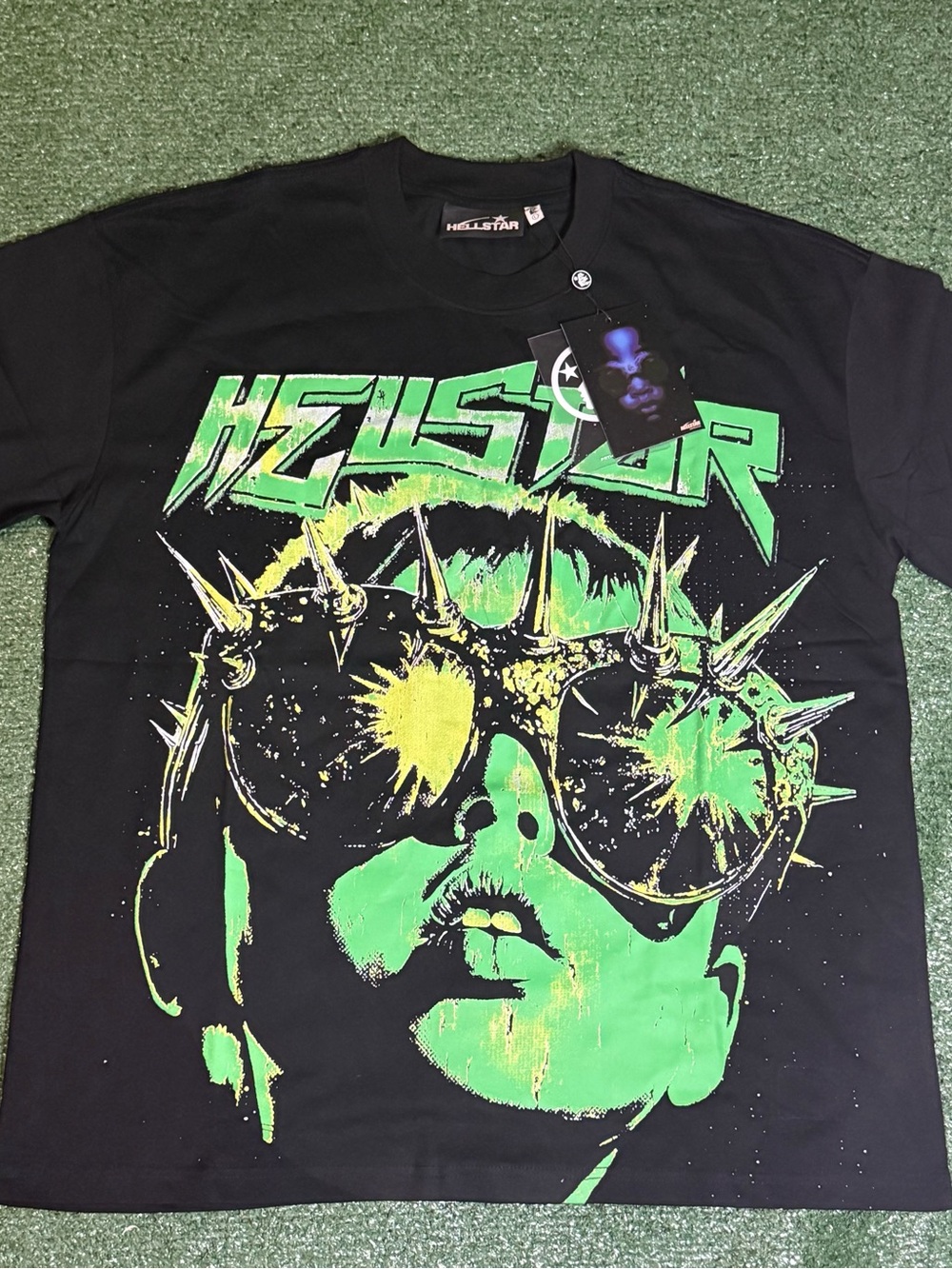 Hellstar Black Spiked Glasses Tshirt